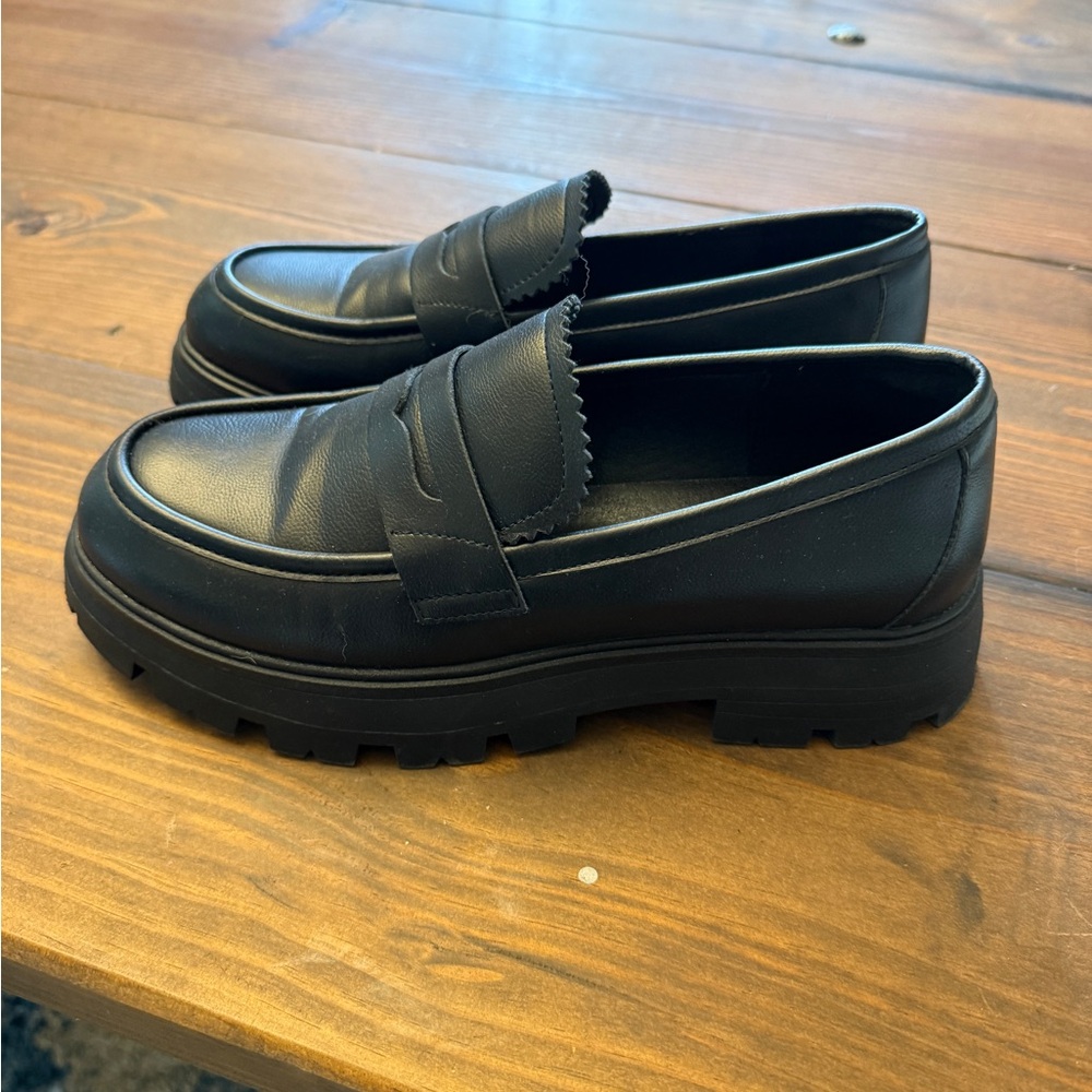 Chunky Black Loafers